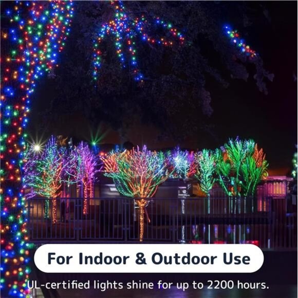 Christmas String Lights 100 Count 20 Ft Multicolor Indoor Outdoor Holiday Decor - Picture 4 of 7